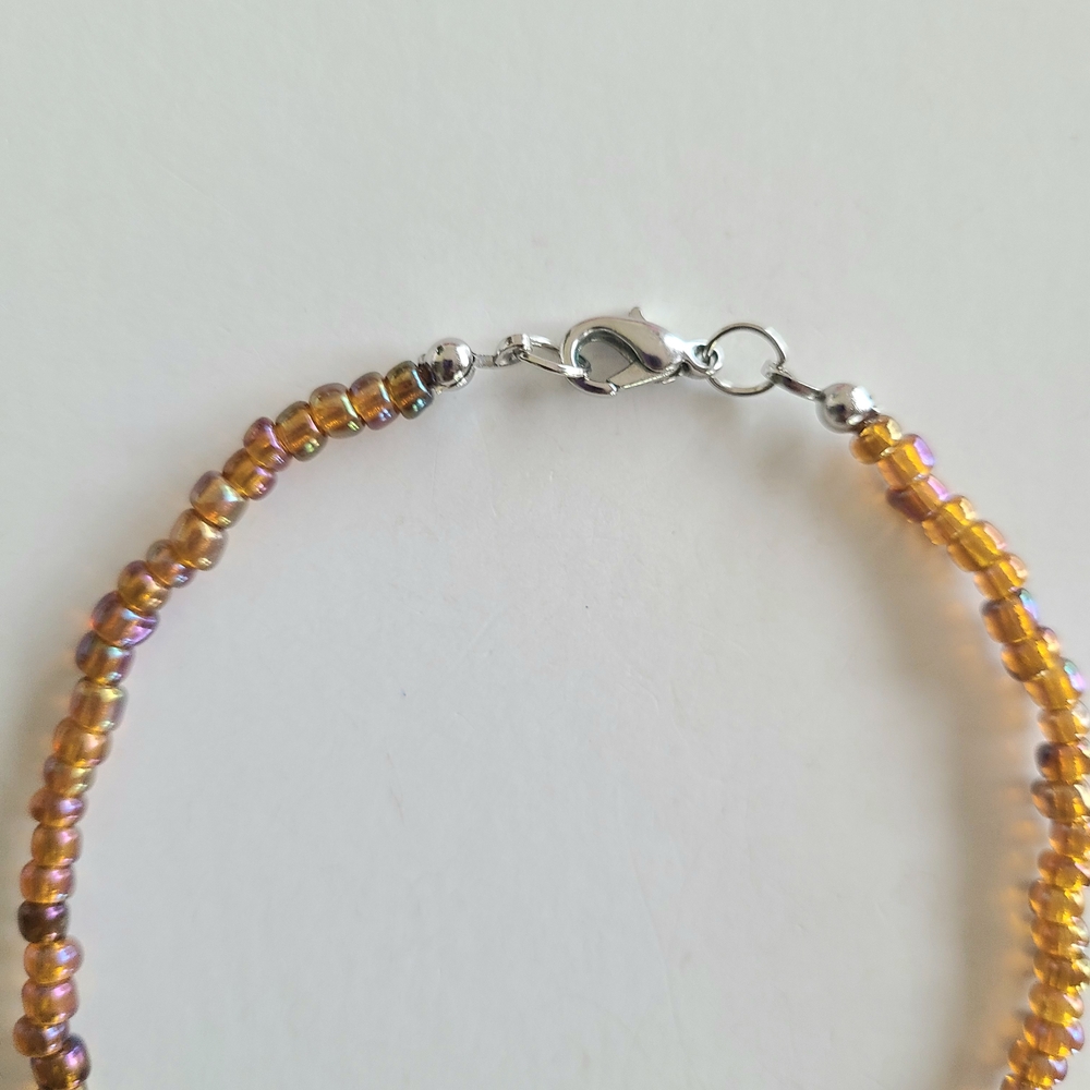 Brown Shell Beaded Ankle Bracelet - Picture 6 of 6